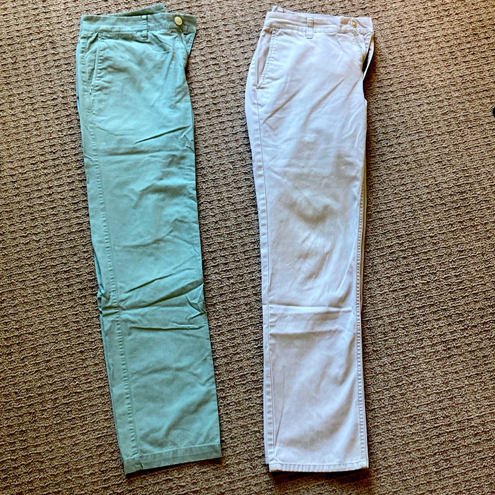 Green and Grey Bonobos Khakis both 30x30 slim